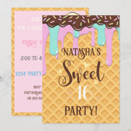 Sweet sixteen 16 Diskettglasflaska Inbjudningar