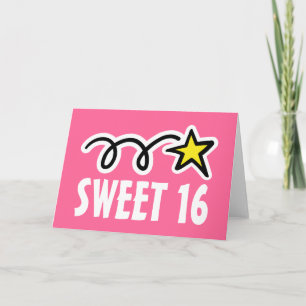Sweet sixteen (16) Födelsedagskort Kort