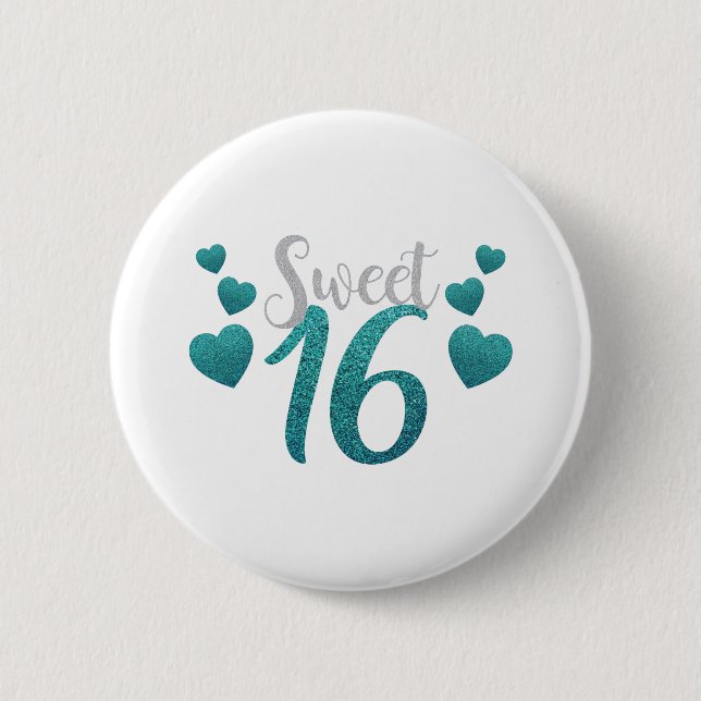 Sweet sixteen 16 personifierar ödeödear knapp (Framsida)