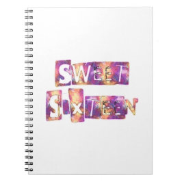 Sweet sixteen Art-utskrift Anteckningsbok