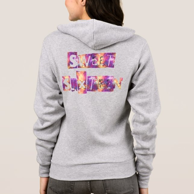 Sweet sixteen Art-utskrift T Shirt (Baksida)