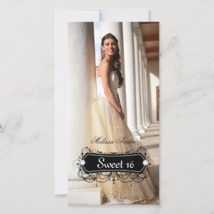 Sweet sixteen av födelsedagskort Grad Quinceanera