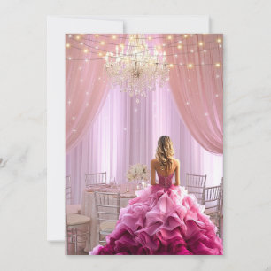 Sweet sixteen Ballroom Sparkling Chandelier Inbjudningar