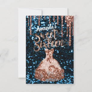 Sweet sixteen Blommigt Dress Glitter Drivrutiner f Inbjudningar