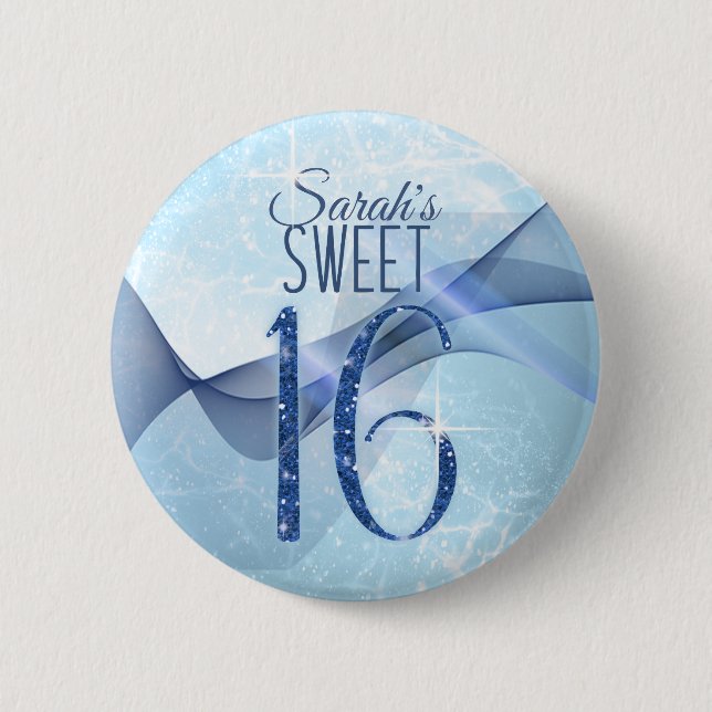 Sweet sixteen Blue ID652 Knapp (Framsida)