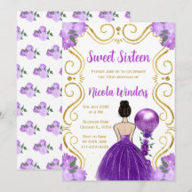 Sweet sixteen Brown Hair Princess i Lila