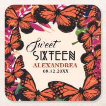 Sweet sixteen Butterflies-Blommigt