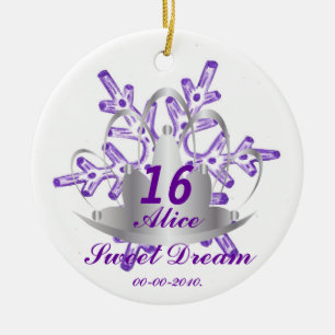 Sweet sixteen Dröm-Skräddarsy Julgransprydnad Keramik
