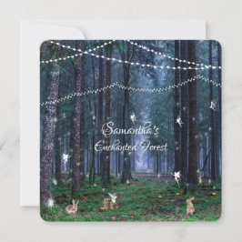 Sweet sixteen Enchanted Forest Älvors Bunnies Inbjudningar