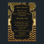 Sweet sixteen födelsedag,16:e,Gatsby stil,svart,Go Inbjudningar<br><div class="desc">Sweet sixteen Birthday, 16th, Gatsby stil, black, Guld, chevron, blommor Ta bort eller ändra oönskad information. Har du tittat på våra andra produkter och bett om en anpassning? Tack för era vänliga kommentarer.</div>