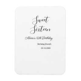 Sweet sixteen födelsedagsbrunch 16-årsdagen namn d magnet