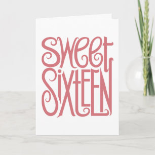 Sweet sixteen födelsedagskort inbjudan