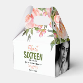 Sweet sixteen för Blommigt av vattenfärg i elegant Presentaskar