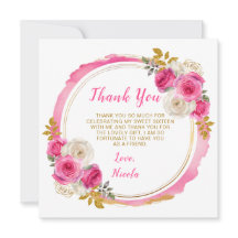 Sweet sixteen för Elegant Flowers shock rosa och G