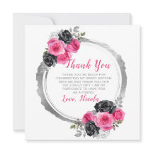 Sweet sixteen för Elegant Flowers shock rosa och S