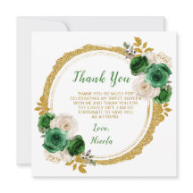 Sweet sixteen för Eleganten mörk grönt och Guld