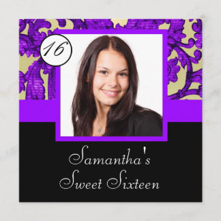sweet sixteen för Lila damm Inbjudningar