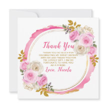 Sweet sixteen för ljusa Rosa- och Guld Elegant Flo