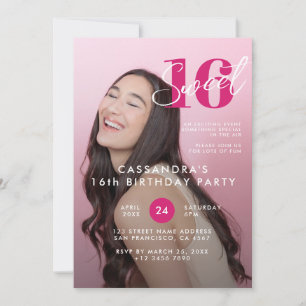 Sweet sixteen för magasin Cover Design Birthday Inbjudningar