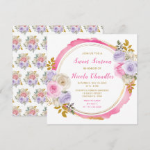 Sweet sixteen för rosa och Lila Elegant Flowers