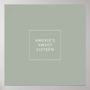 Sweet sixteen gästsignering Poster nyckeldekoratio