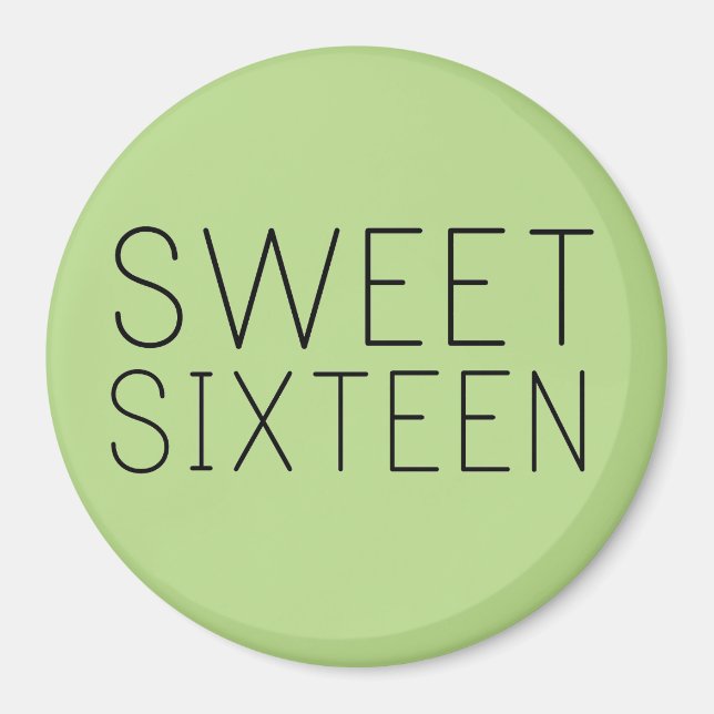 Sweet sixteen Gift/Favoritmagnet Magnet (Framsidan)