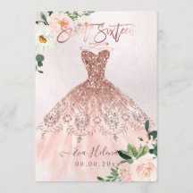 Sweet sixteen, Gnistra Gown, Faux Ro Guld kort
