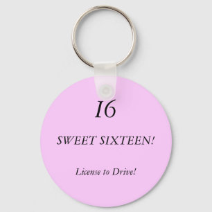 SWEET SIXTEEN! , I6, licens som ska köras! Nyckelring