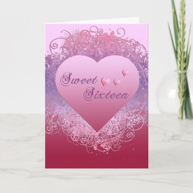 Sweet sixteen inbjudan (Framsida)