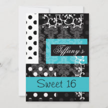 Sweet sixteen inbjudan till part