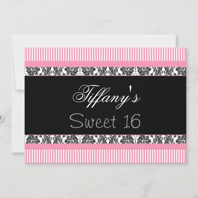 Sweet sixteen inbjudan till part (Framsida)