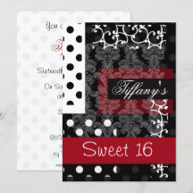 Sweet sixteen inbjudan till part