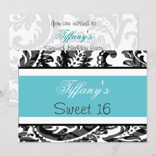 Sweet sixteen inbjudan till part