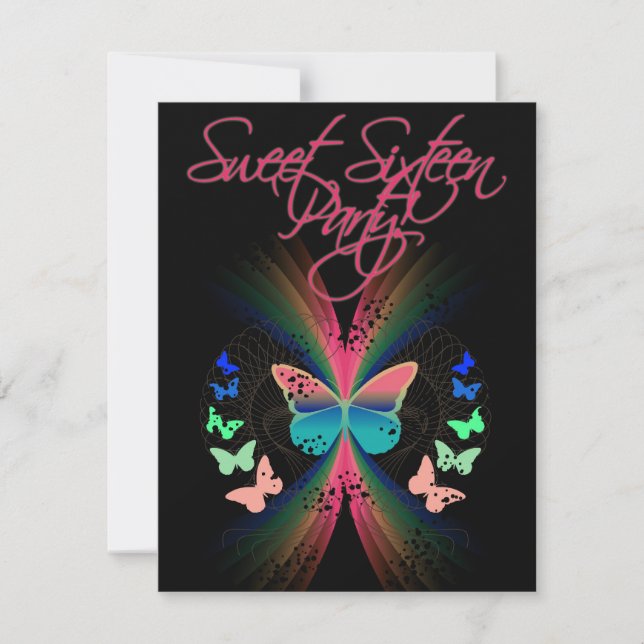 Sweet sixteen inbjudningar (Framsida)