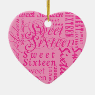 Sweet sixteen julgransprydnad keramik