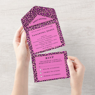 Sweet sixteen Leopard Print Girly Söt Rosa