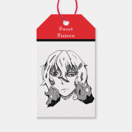 Sweet Sixteen Lineart Presentetikett