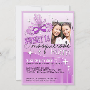 SWEET SIXTEEN MASQUERADE-INVIKTER INBJUDNINGAR