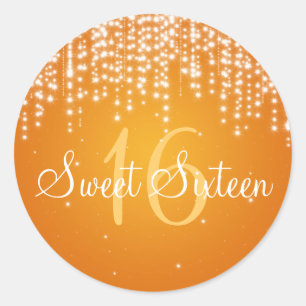 Sweet sixteen Night Dazzle-Orange Runt Klistermärke