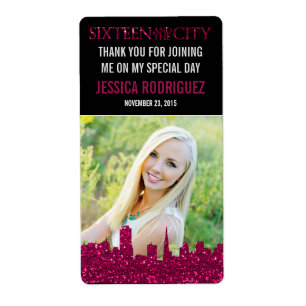 Sweet sixteen och VATTENFLASKANS ETIKETT Fraktsedel