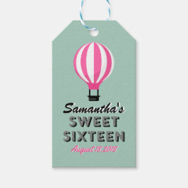 Sweet sixteen Paris Theme Birthday Gift Märkre Presentetikett