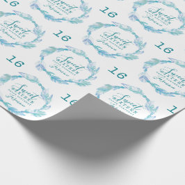 Sweet sixteen pärlor akvatiska vattenfärger presentpapper