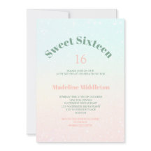 Sweet sixteen Photo Glitter Modern Chic Birthday