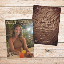 Sweet sixteen Photo Magazine Birthday Inbjudningar