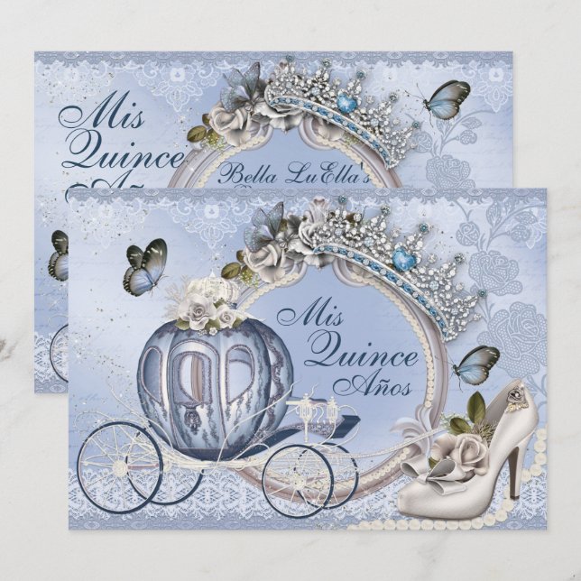 Sweet sixteen Quinceanera Birthday-inbjudan Inbjudningar (Fram/baksida)