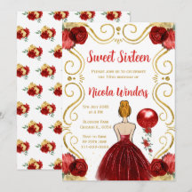 Sweet sixteen Red Hair Princess i Red