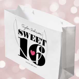 Sweet sixteen Retro Birthday Tonåring vit Rosa