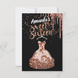 Sweet sixteen Ro Dress Blommigt Princess Dricks Lu Inbjudningar