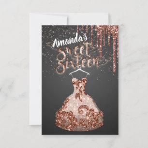 Sweet sixteen Ro Dress Blommigt Princess Drip Gråt Inbjudningar