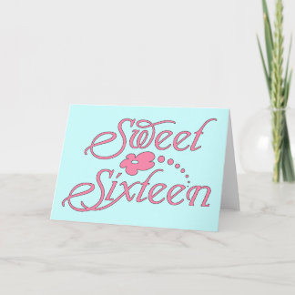Sweet sixteen - rosa inbjudan
